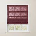 Liz Linen Roman Blind in Wooden Headrail Cordless