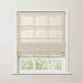 Liz Linen Roman Blind in Wooden Headrail Cordless