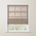 Liz Linen Roman Blind in Wooden Headrail Cordless