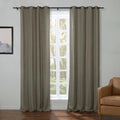 Kyla Lightweight Faux Linen Eyelet Curtains
