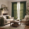 Sara Le x TWOPAGES Vintage Printed Linen Pleated Curtains