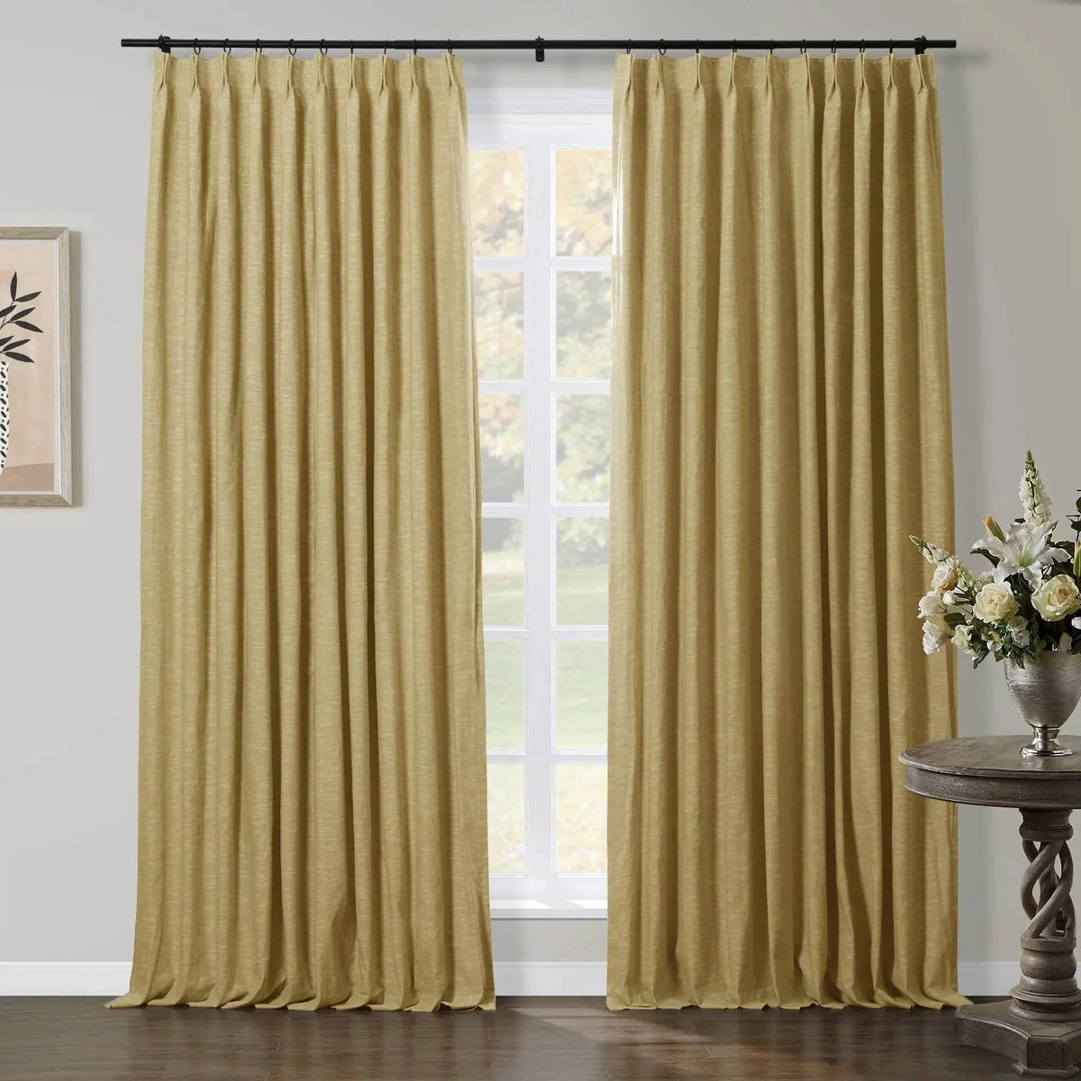 Jawara Textured Linen Cotton Pleated Curtains
