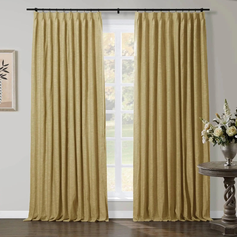 Jawara Textured Linen Cotton Pleated Curtains