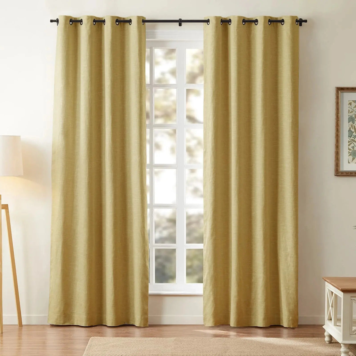 Jawara Textured Linen Cotton Eyelet Curtains