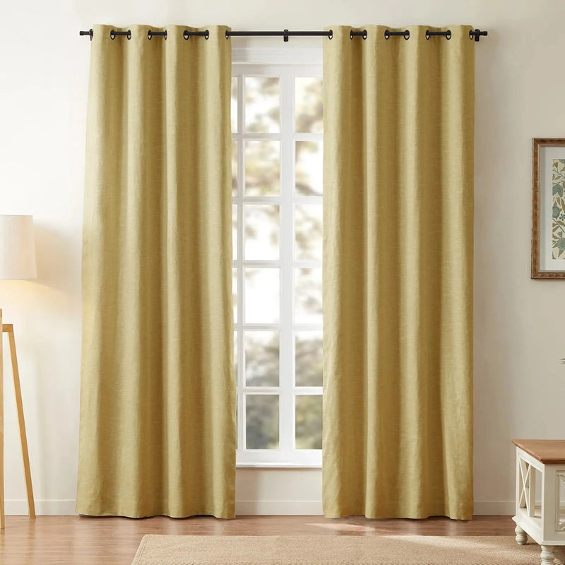 Jawara Textured Linen Cotton Eyelet Curtains