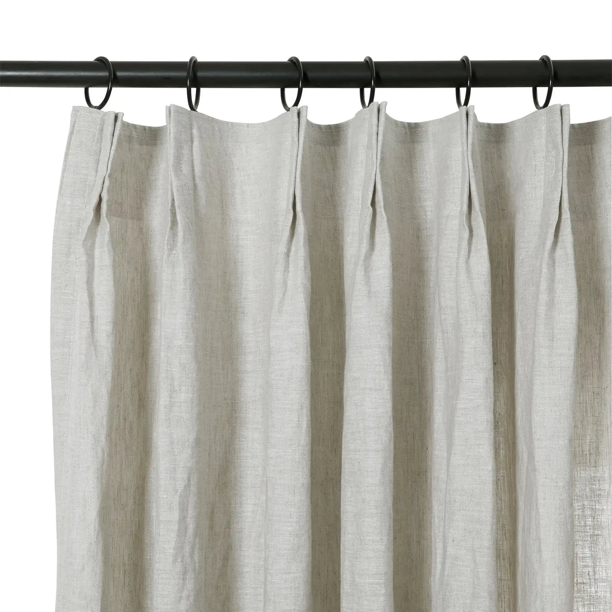 Doris Pure Linen Soft Top Curtains