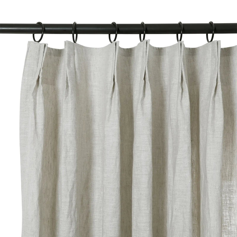 Doris Pure Linen Soft Top Curtains