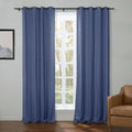 Kyla Lightweight Faux Linen Eyelet Curtains
