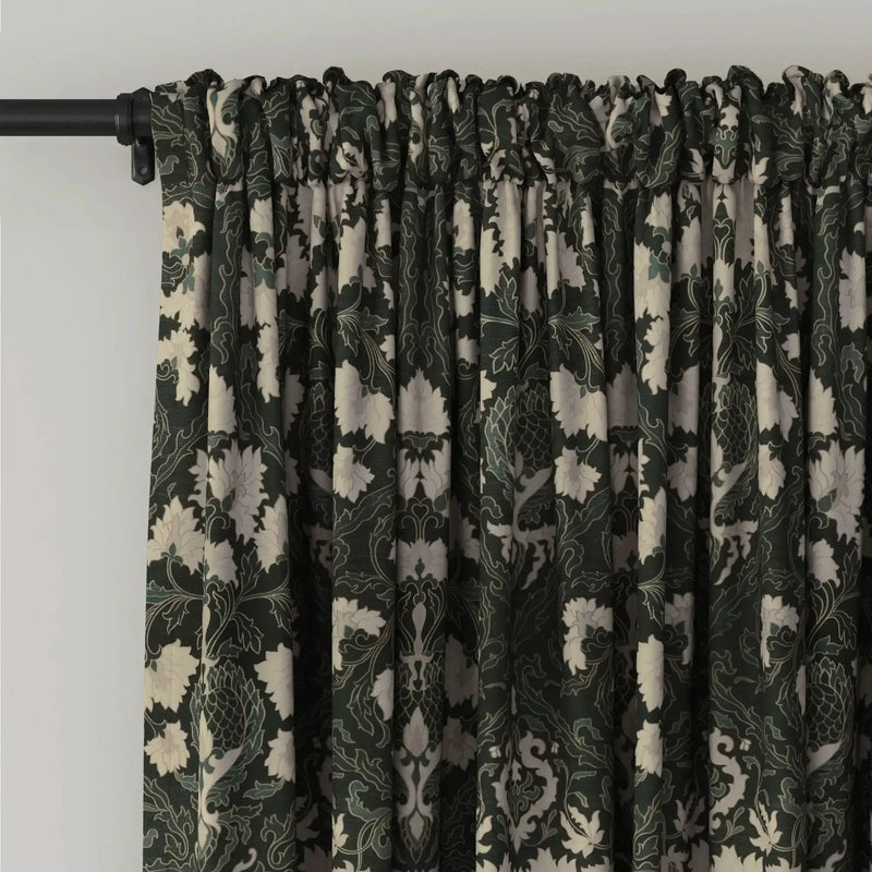 Sara Le x TWOPAGES Vintage Printed Linen Soft Top Curtains