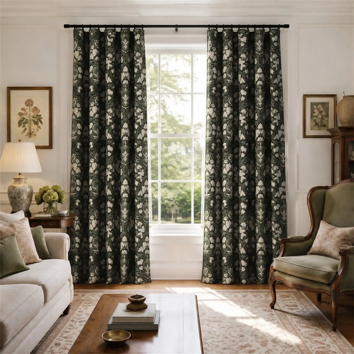 Sara Le x TWOPAGES Vintage Printed Linen Soft Top Curtains