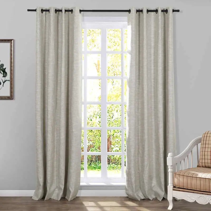 Jawara Textured Linen Cotton Eyelet Curtains