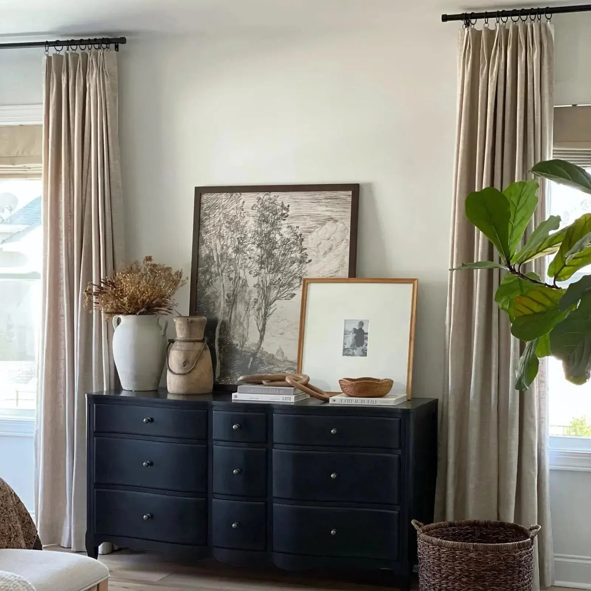 Jawara Textured Linen Cotton Pleated Curtains