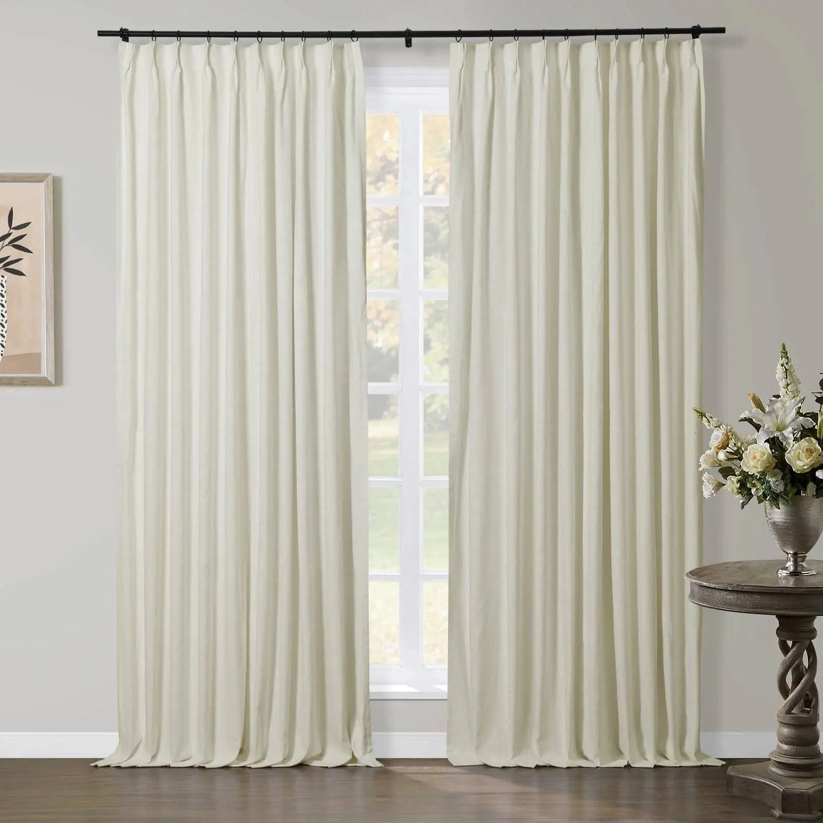 Jawara Textured Linen Cotton Pleated Curtains
