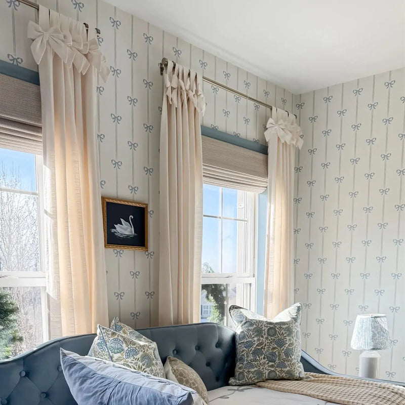 Jawara Textured Linen Cotton Tie Top Curtains