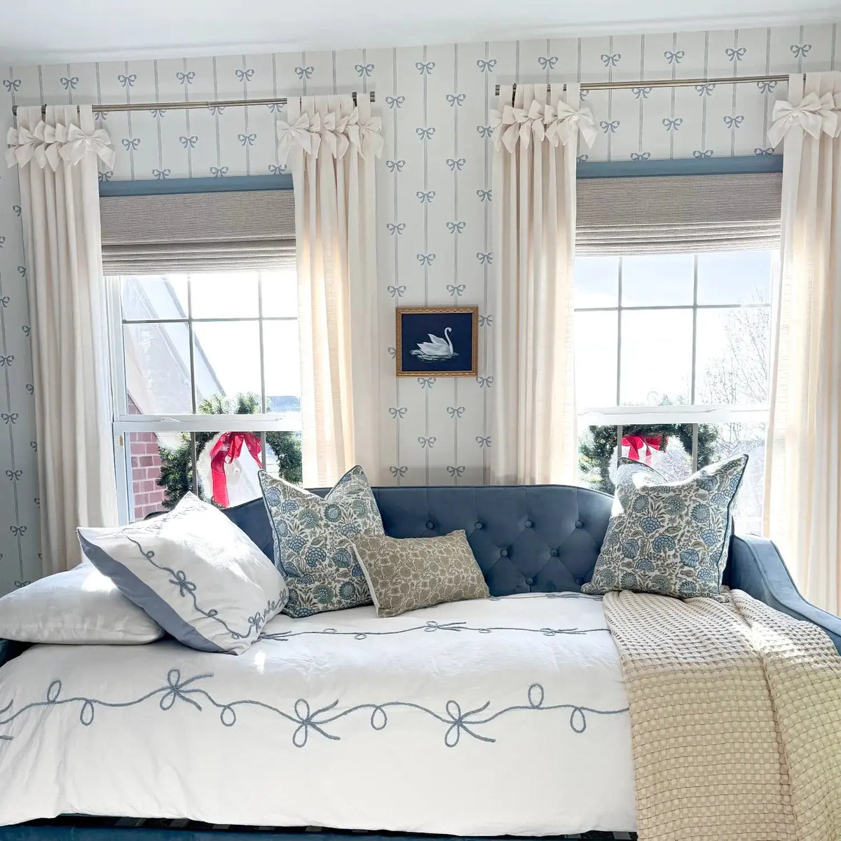 Jawara Textured Linen Cotton Tie Top Curtains
