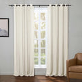 Kyla Lightweight Faux Linen Eyelet Curtains
