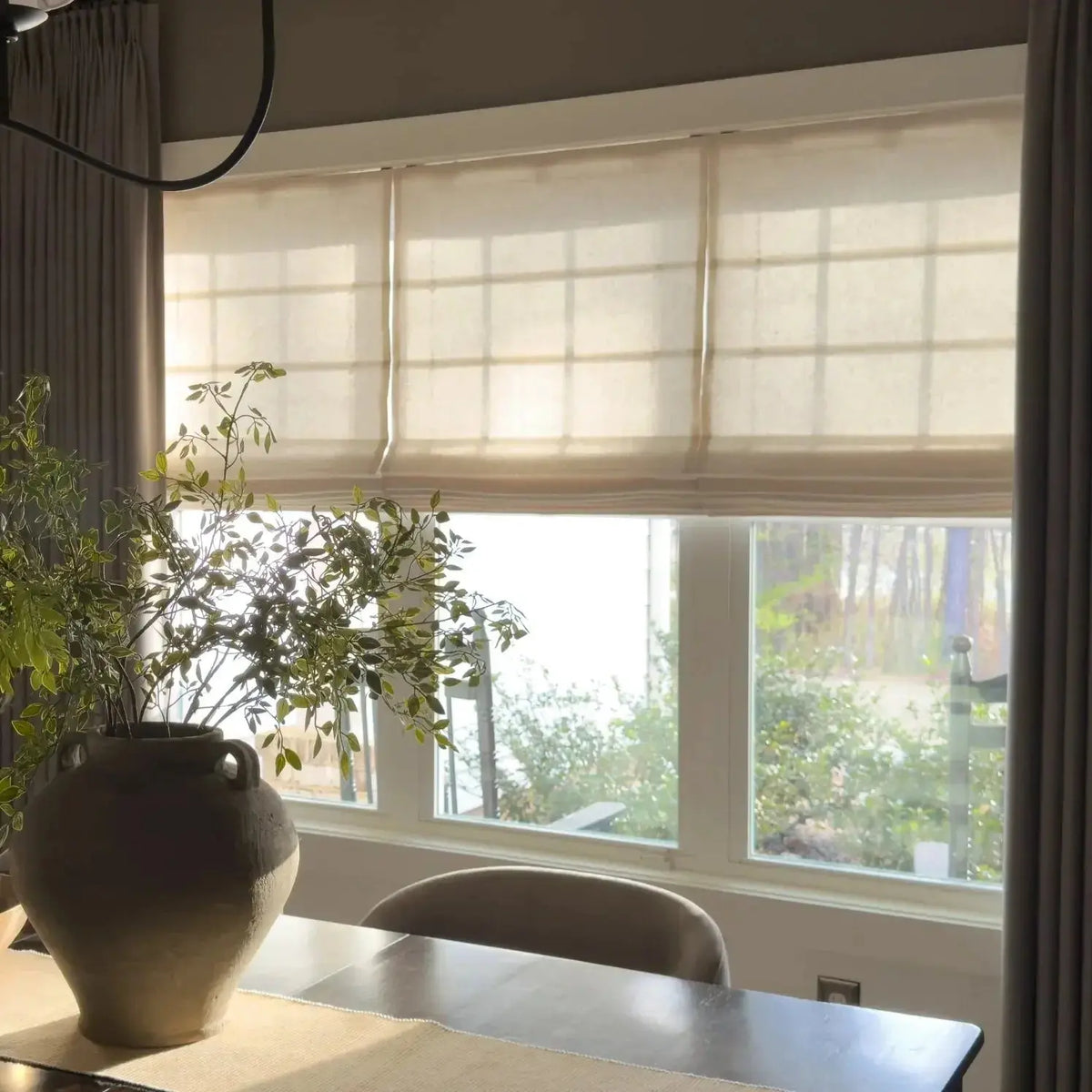Patti Belgian Linen Roman Blind Cordless
