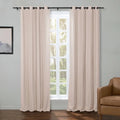 Kyla Lightweight Faux Linen Eyelet Curtains