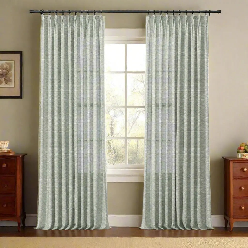 Holly Botanical Boho Pleated Curtains