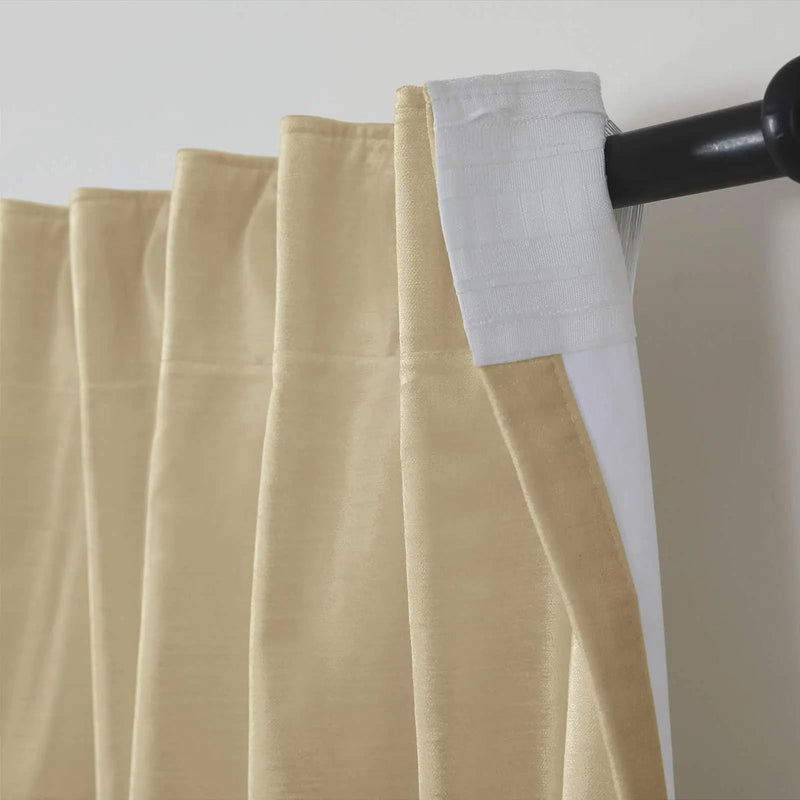 Veda Lustrous Cotton Velvet Soft Top Curtains