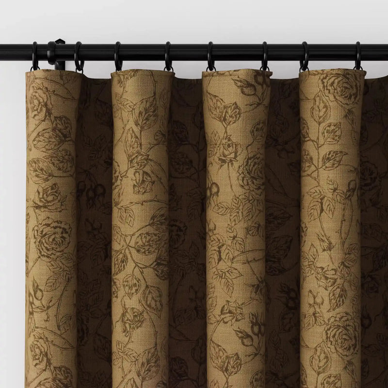 Sara Le x TWOPAGES Vintage Printed Linen Soft Top Curtains