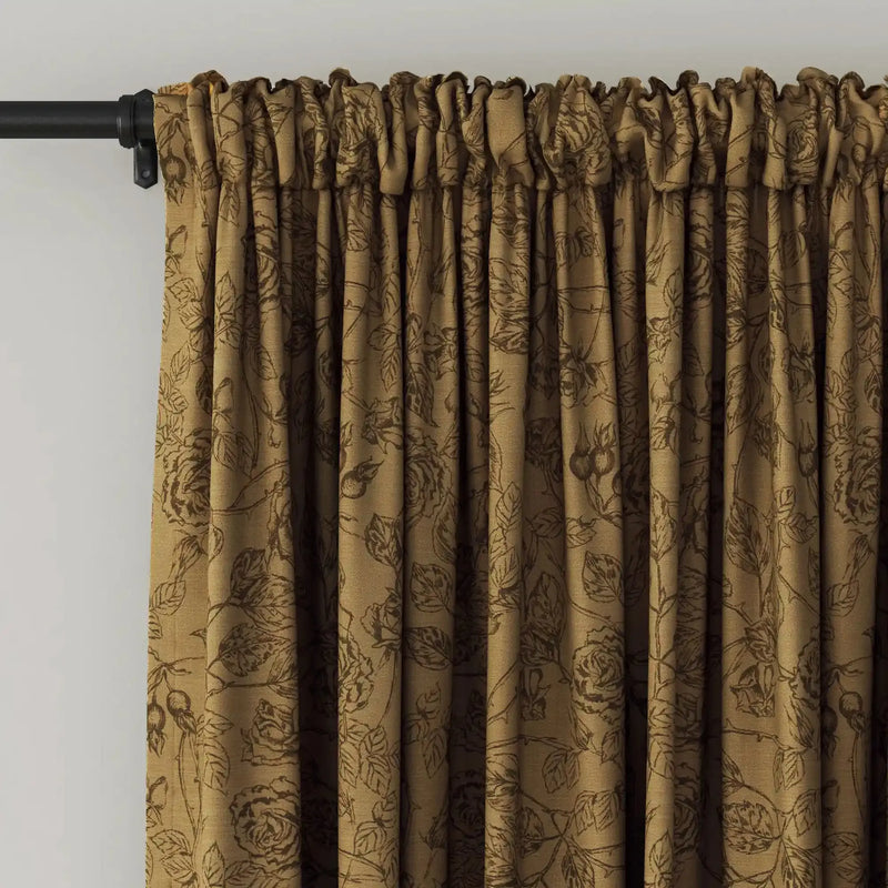 Sara Le x TWOPAGES Vintage Printed Linen Soft Top Curtains