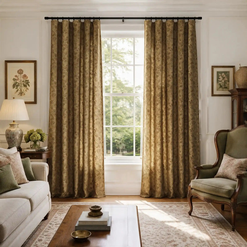 Sara Le x TWOPAGES Vintage Printed Linen Soft Top Curtains