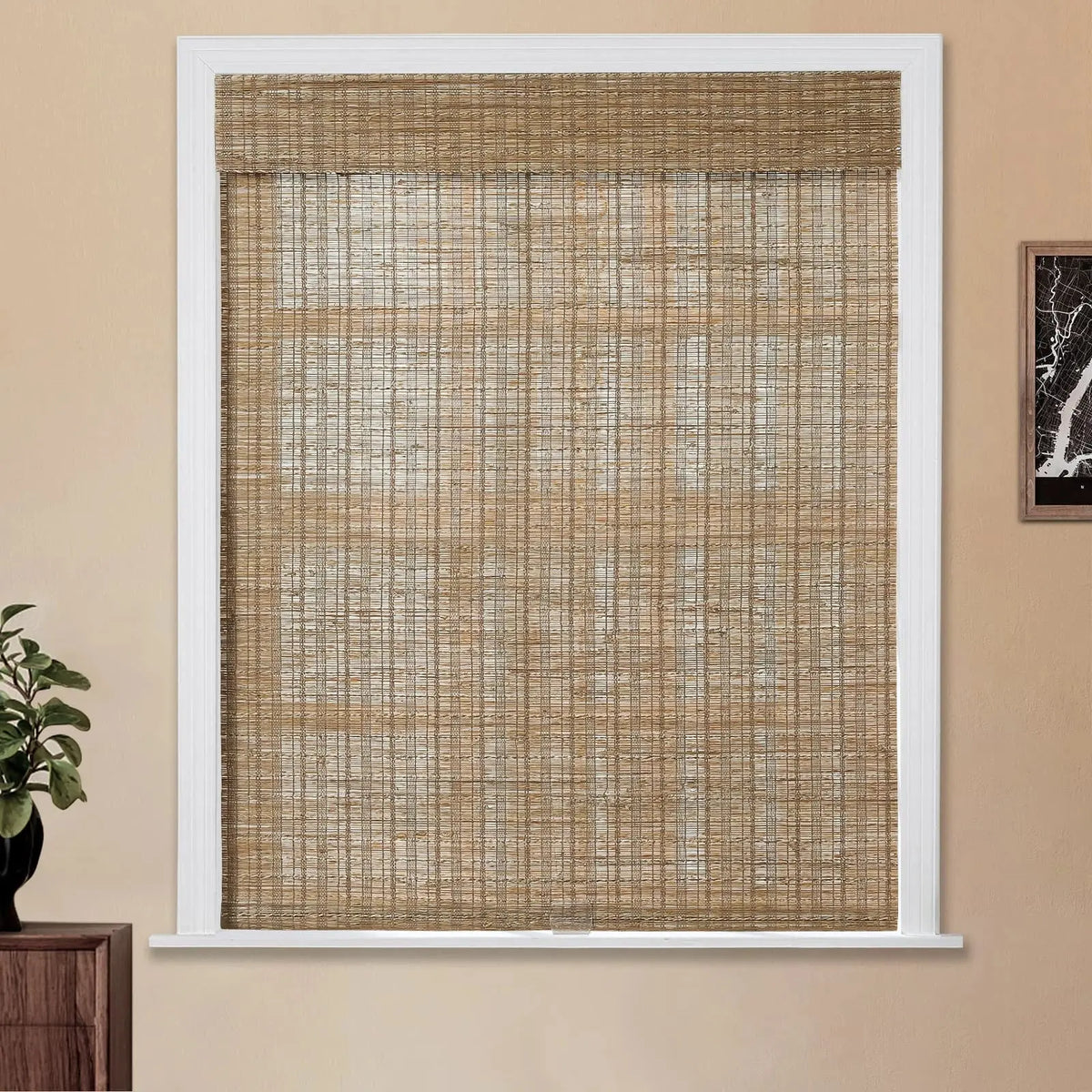 Lay Natural Jute Bamboo Woven Blind - Cinnamon