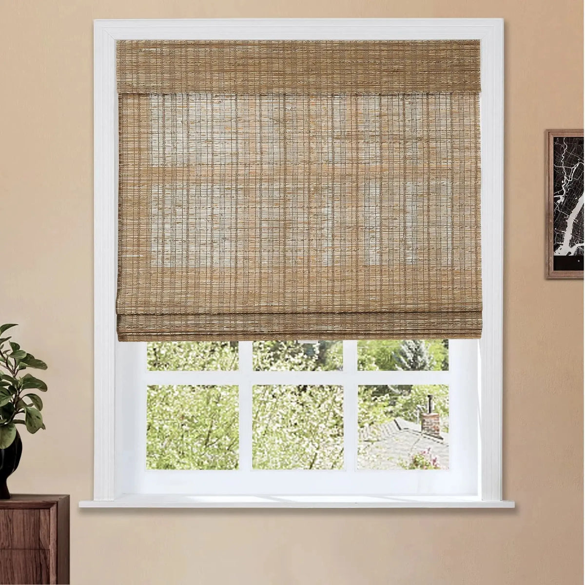 Lay Natural Jute Bamboo Woven Blind - Cinnamon