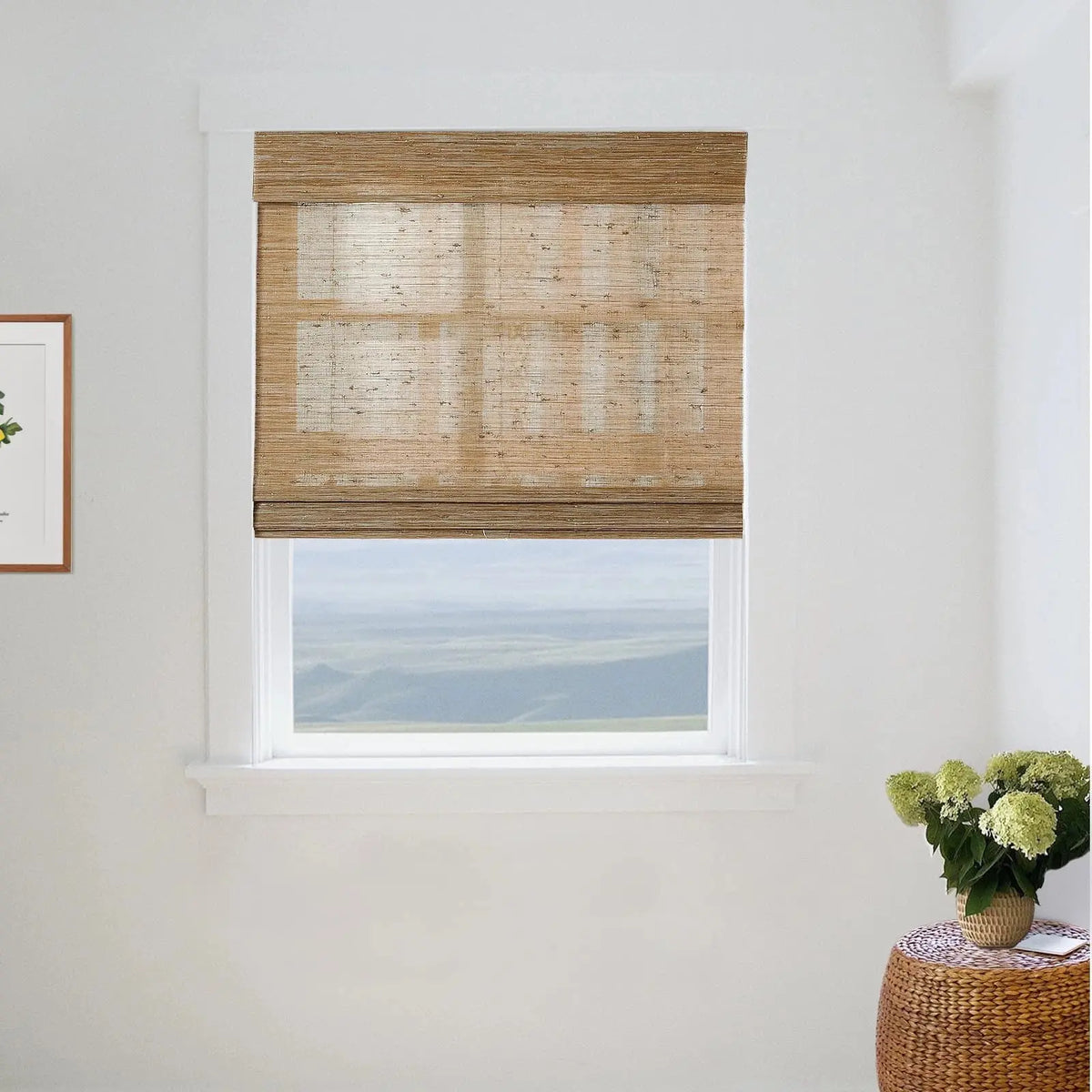Lay Natural Jute Bamboo Woven Blind - Bark