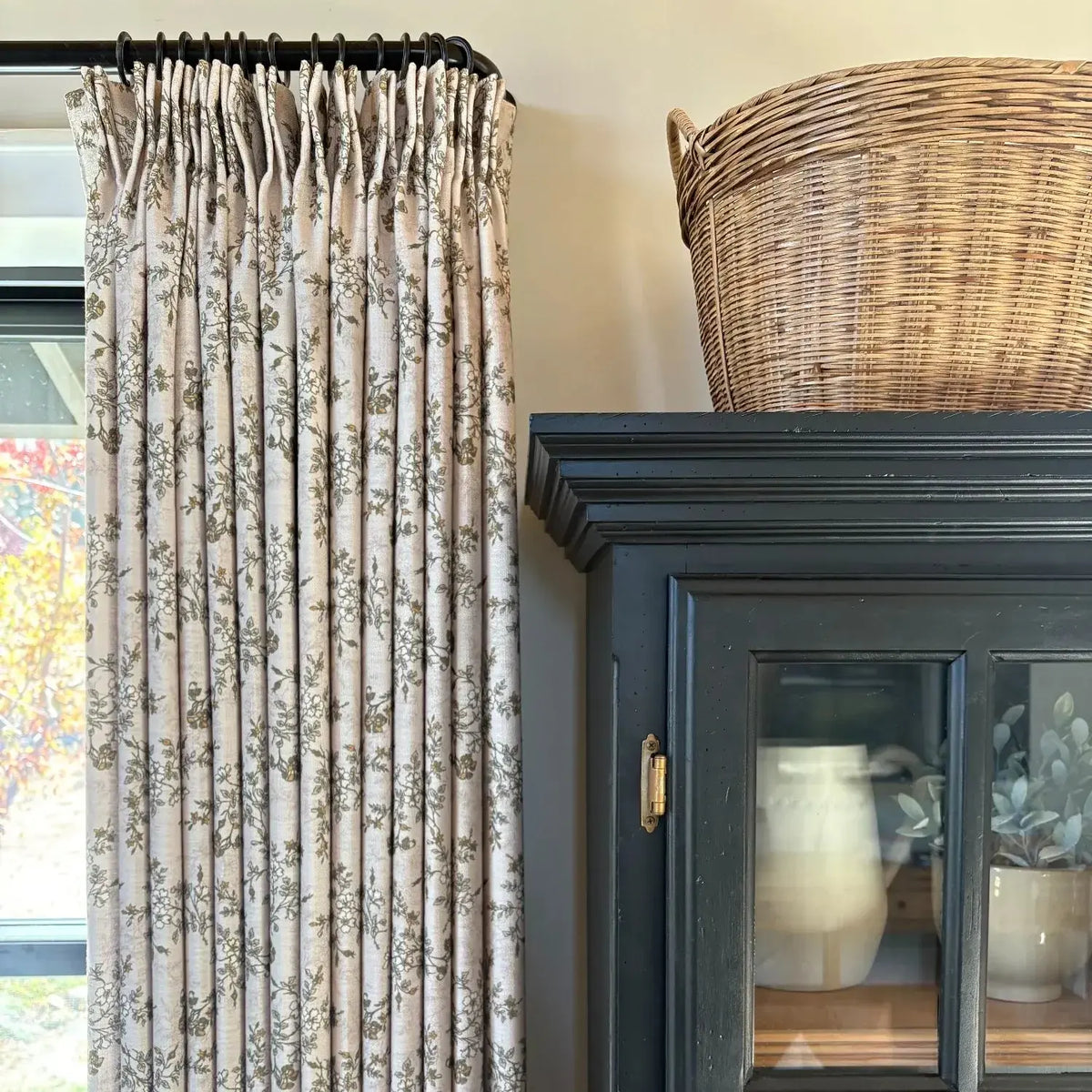 Sara Le x TWOPAGES Vintage Printed Linen Pleated Curtains