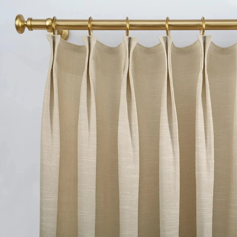 Jawara Textured Linen Cotton Pleated Curtains