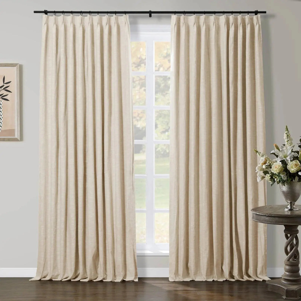 Jawara Textured Linen Cotton Pleated Curtains