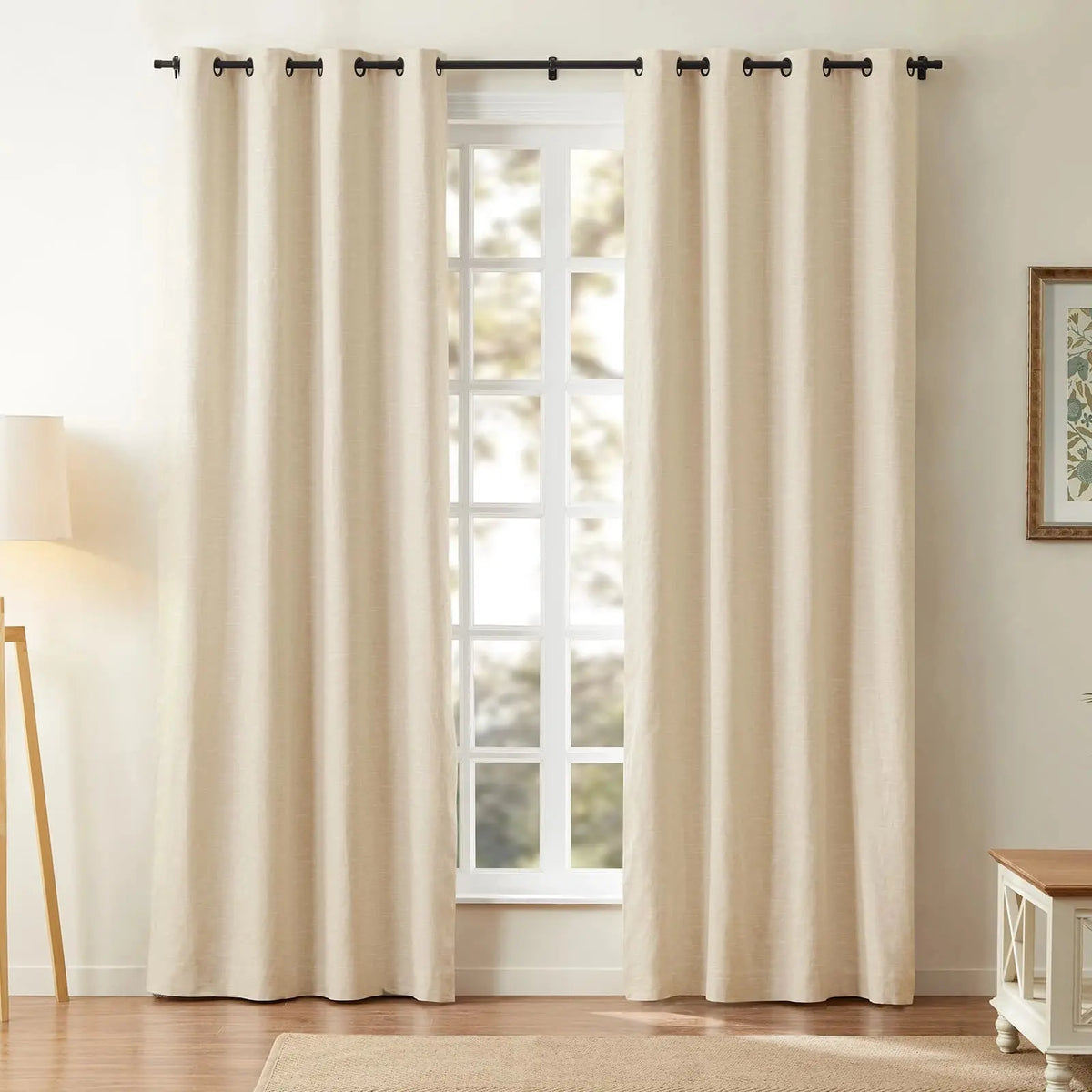 Jawara Textured Linen Cotton Eyelet Curtains