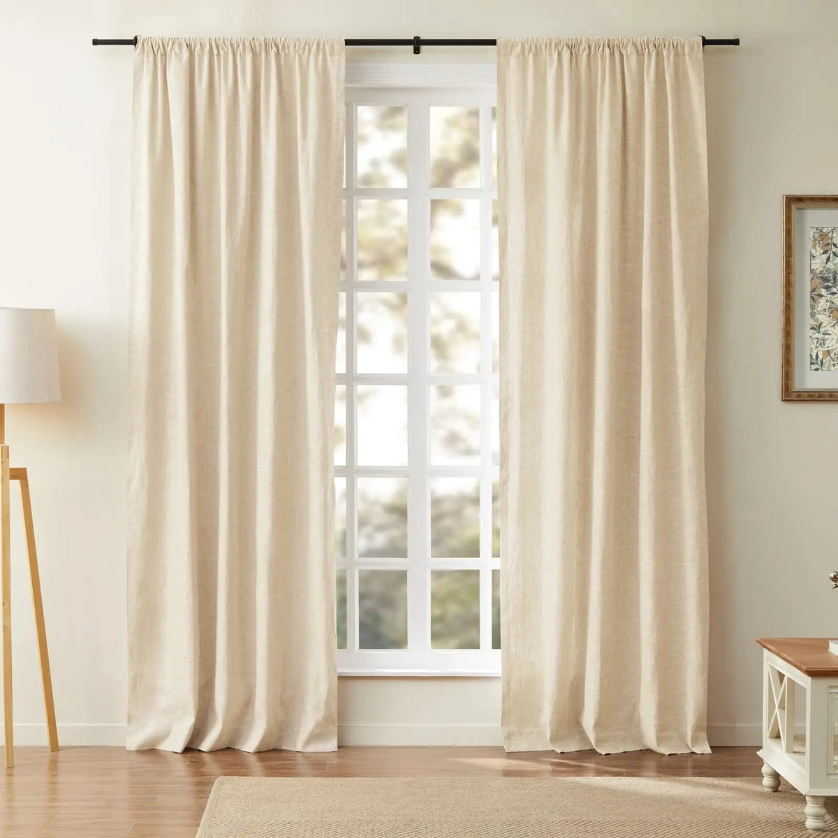 Jawara Textured Linen Cotton Soft Top Curtains