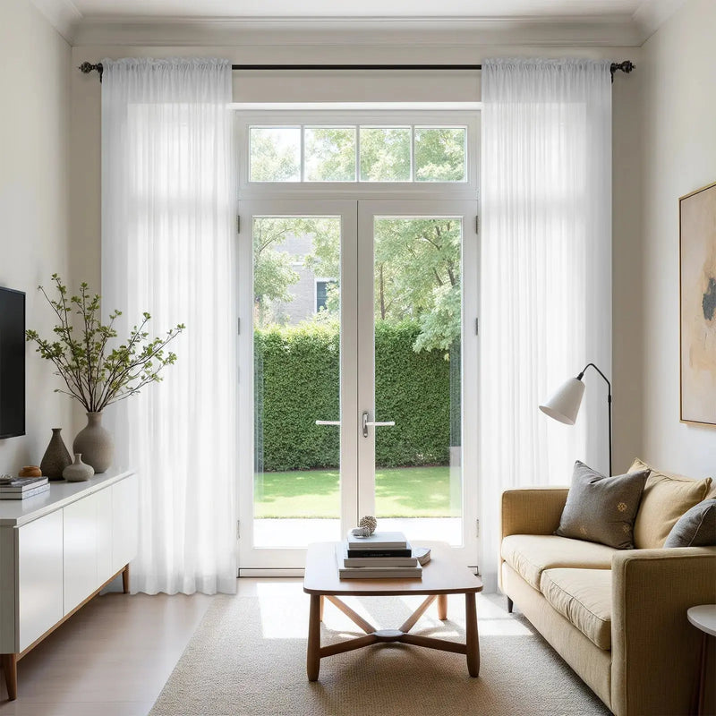 Scandina Solid Sheer Soft Top Curtains