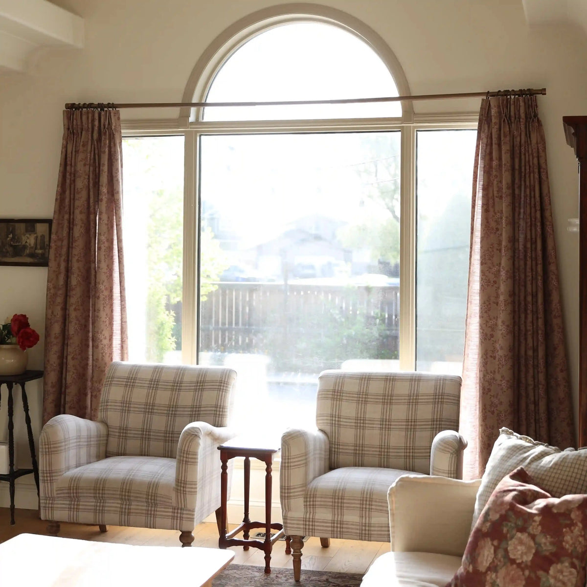 Sara Le x TWOPAGES Vintage Printed Linen Pleated Curtains