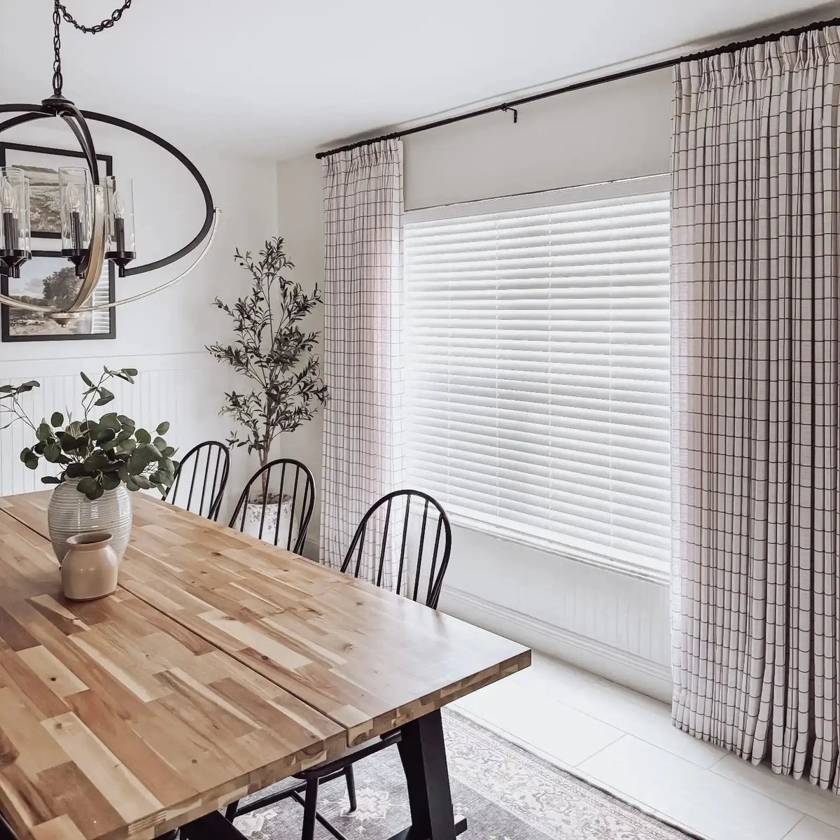 Stefana Silber x TWOPAGES Graphic Printed Linen Blend Pleated Curtains