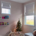 Stefana Silber x TWOPAGES Printed Linen Blend Roman Blind Cordless