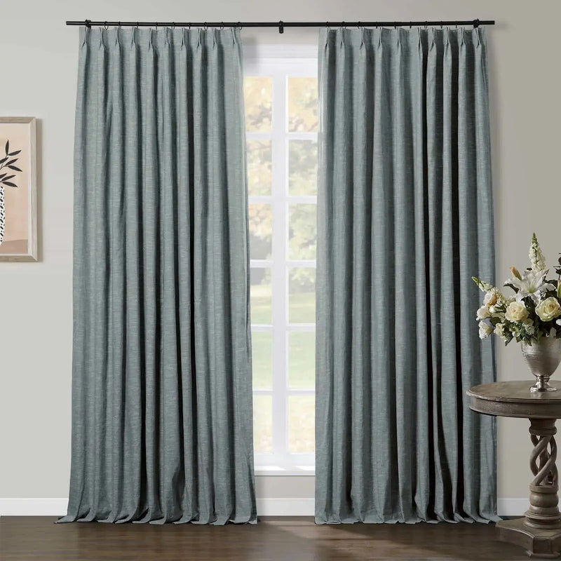 Jawara Textured Linen Cotton Pleated Curtains