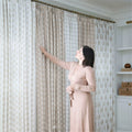 Stefana Silber x TWOPAGES Graphic Printed Linen Eyelet Curtains