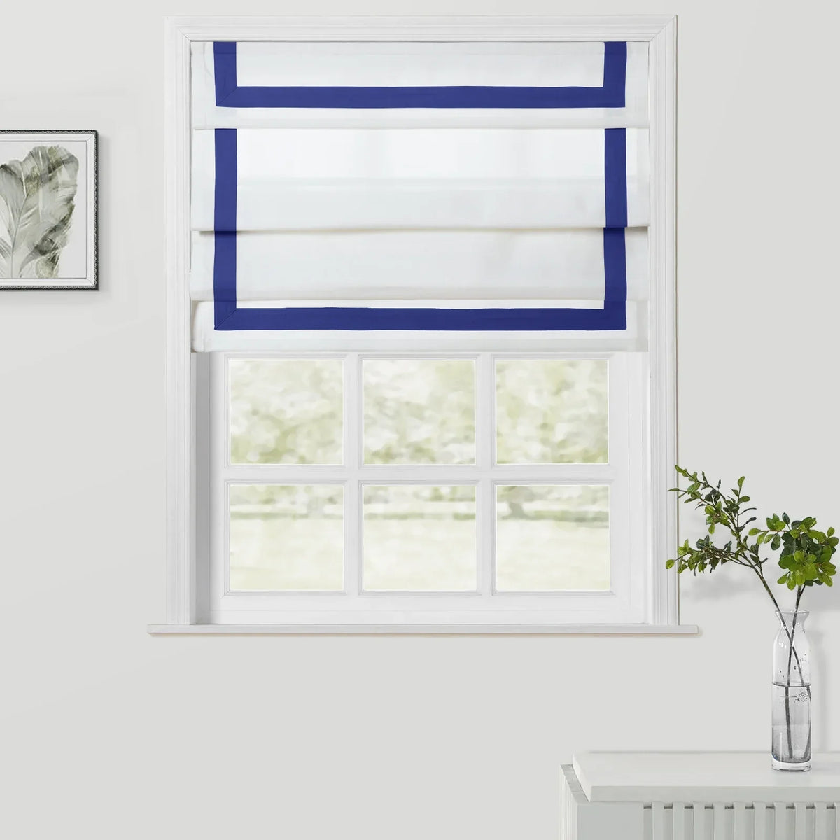 Tyrone Roman Blind with Contrast Border Cordless