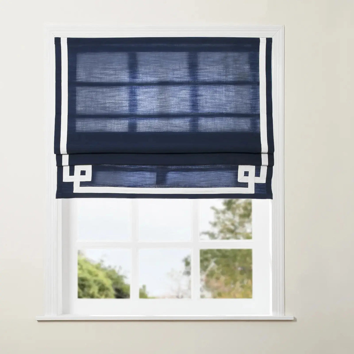 Tyrone Roman Blind with Contrast Border Cordless