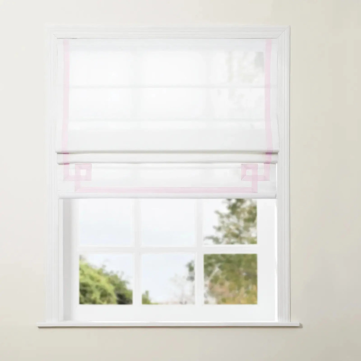 Tyrone Roman Blind with Contrast Border Cordless