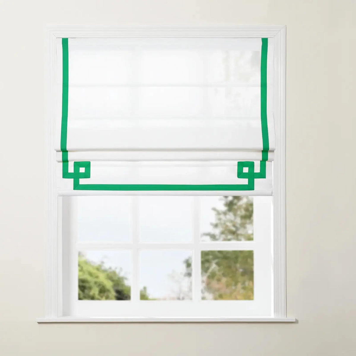 Tyrone Roman Blind with Contrast Border Cordless