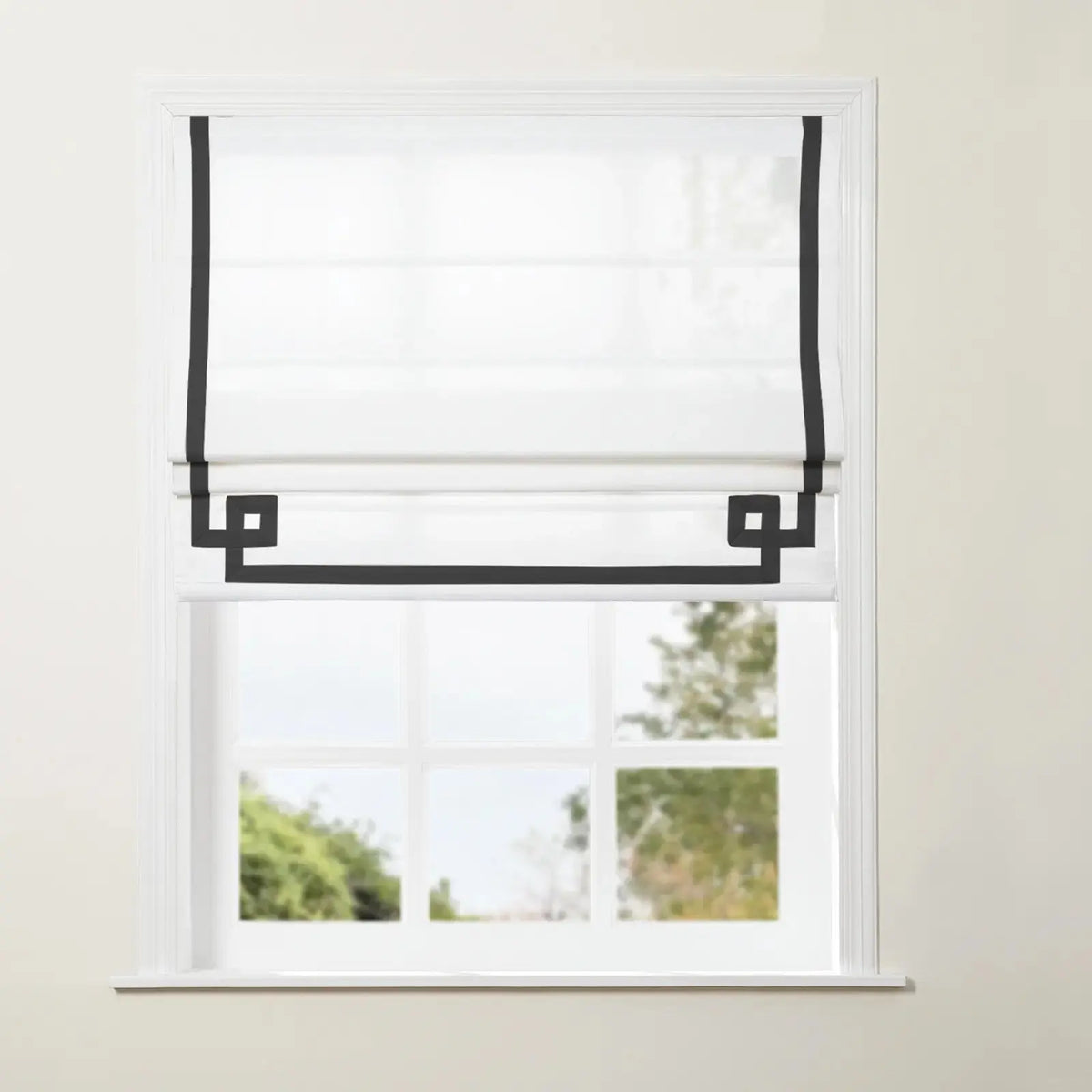 Tyrone Roman Blind with Contrast Border Cordless