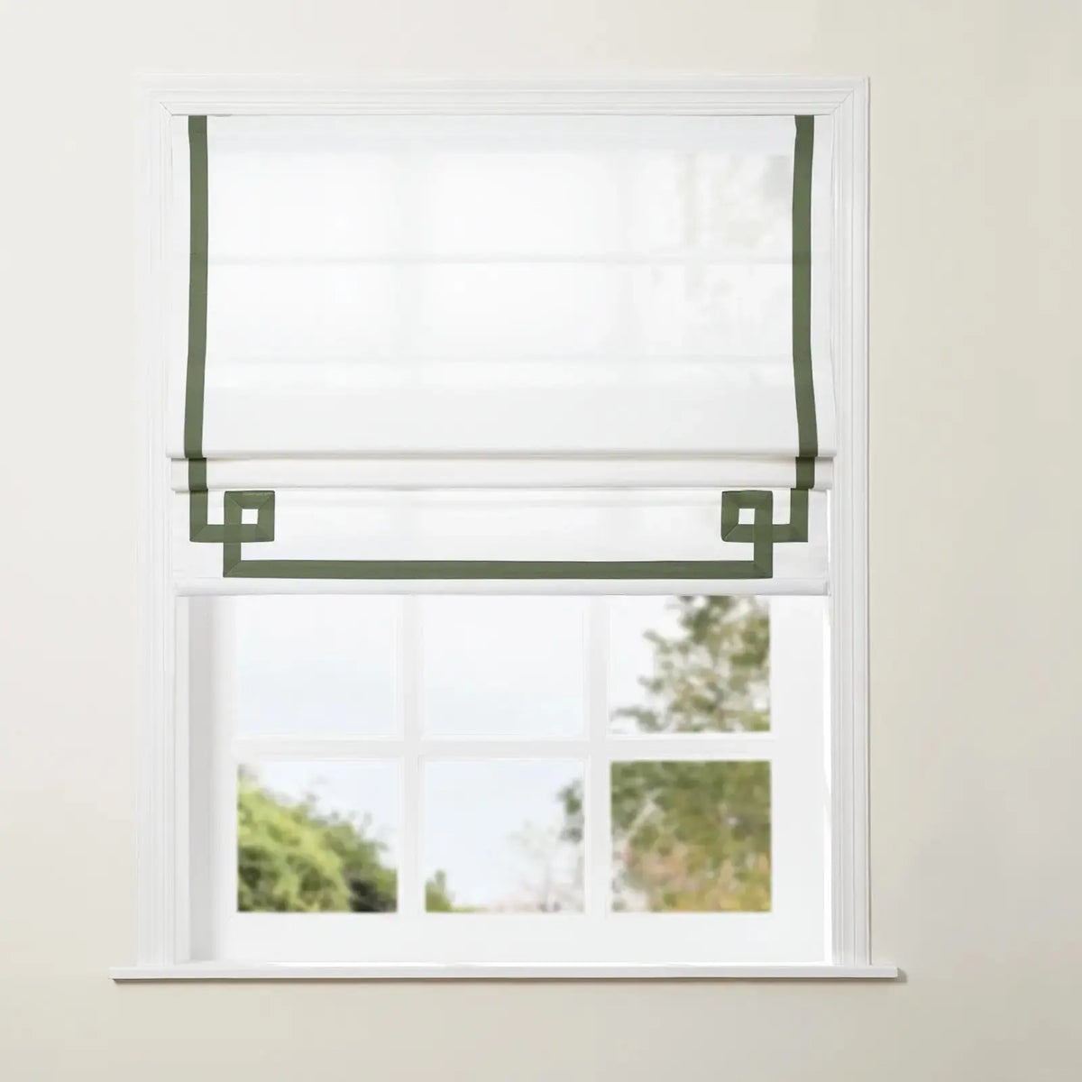 Tyrone Roman Blind with Contrast Border Cordless
