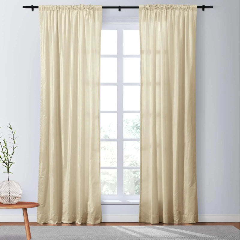 Veda Lustrous Cotton Velvet Soft Top Curtains