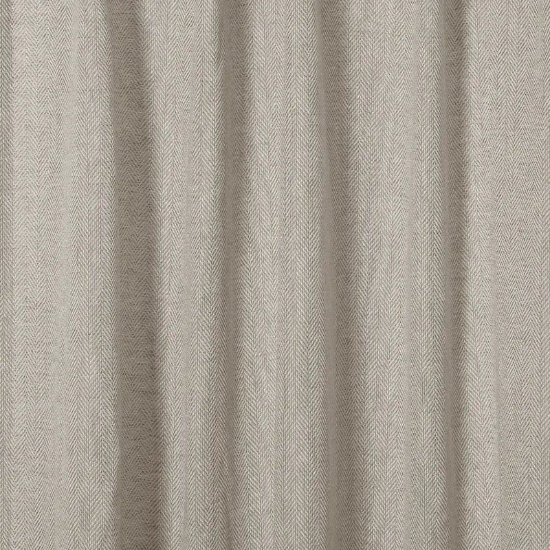 Ron Linen Cotton Herringbone Pleated Curtains