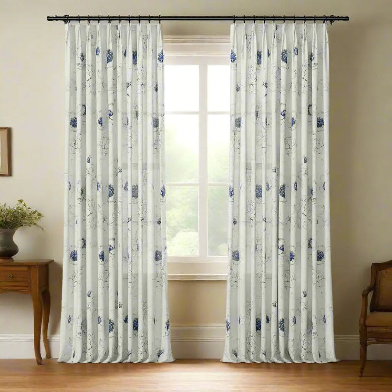 Holly Botanical Boho Pleated Curtains